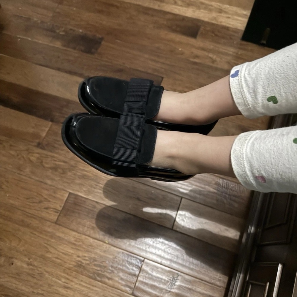 Christian Louboutin Styleetoy Flat Black Suede Loafers Size 31 Girls EUC - Picture 3 of 11